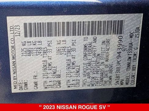 Certified 2023 Nissan Rogue SV AWD/4WD image 40