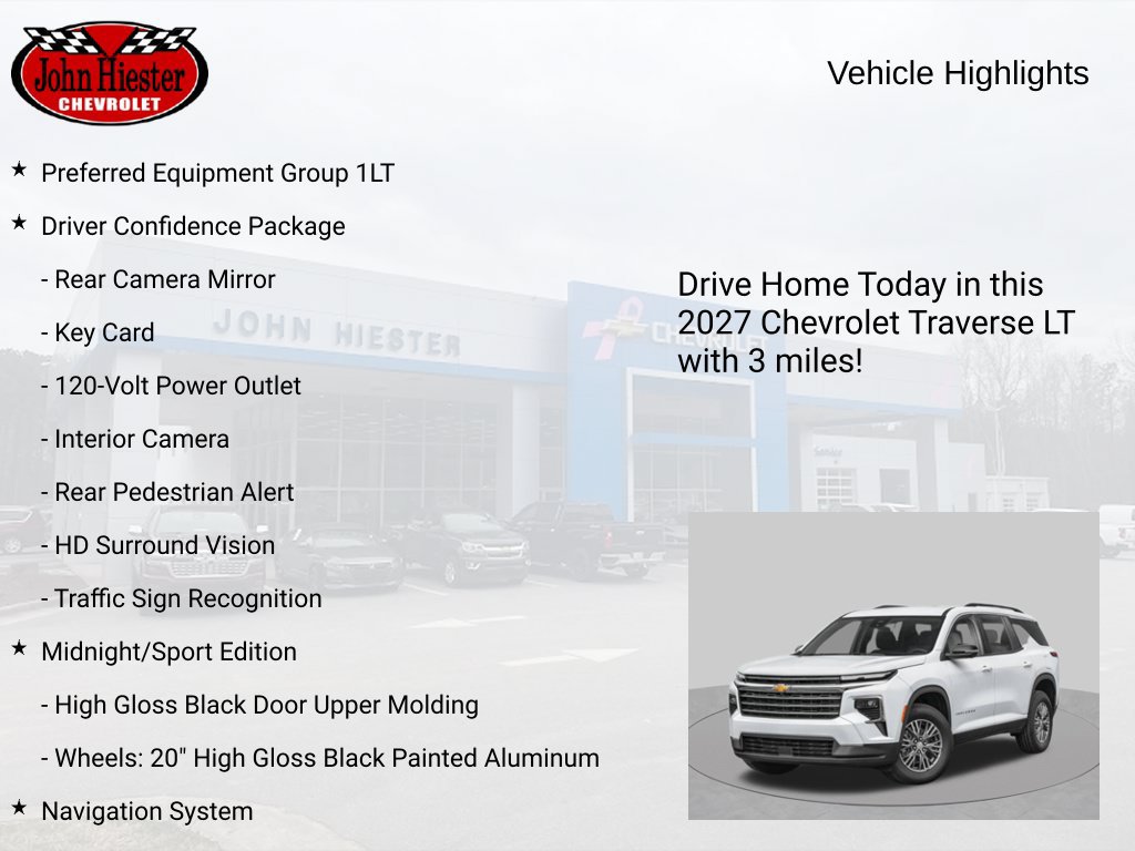 New 2027 Chevrolet Traverse LT w/ Midnight/Sport Edition FWD image 2