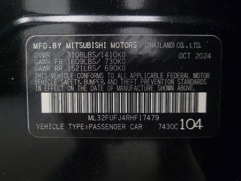 Used 2024 Mitsubishi Mirage G4 LE FWD image 33