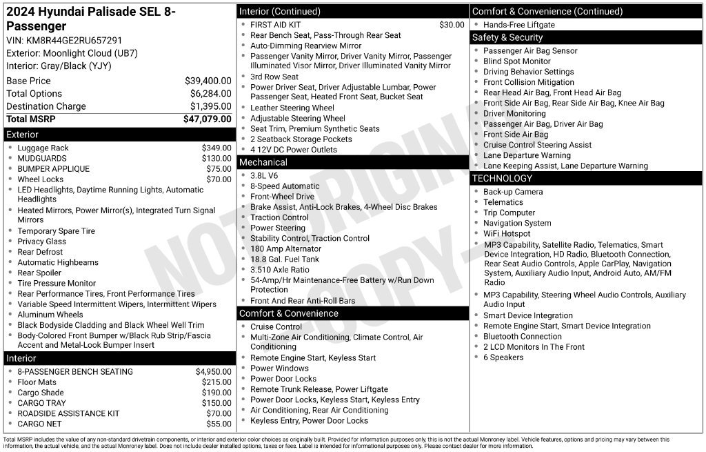 Used 2024 Hyundai Palisade SEL FWD image 5