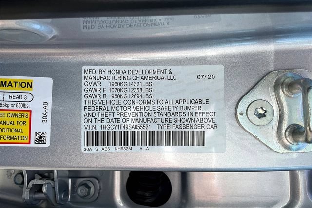 Used 2025 Honda Accord SE image 21