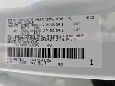 Certified 2026 Toyota Tundra SR5 AWD/4WD image 24