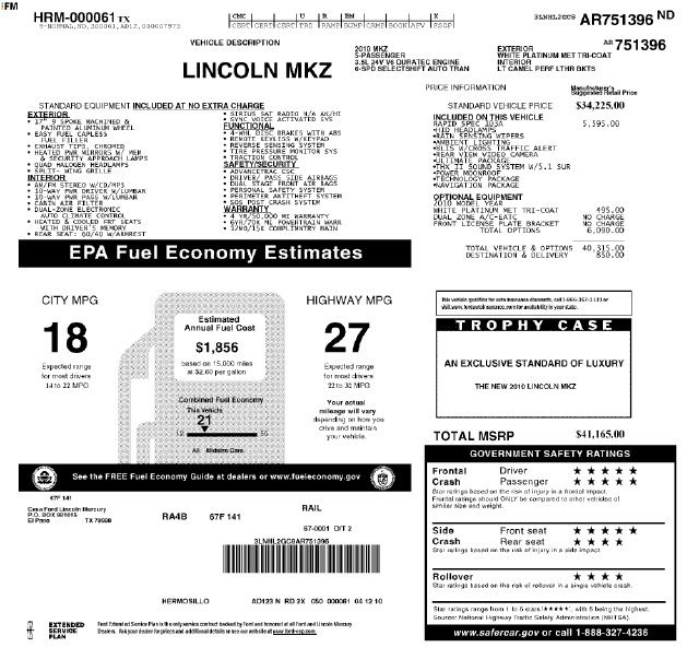 Used 2010 Lincoln MKZ FWD image 10