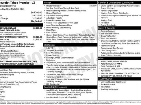 Used 2020 Chevrolet Tahoe Premier AWD/4WD image 3
