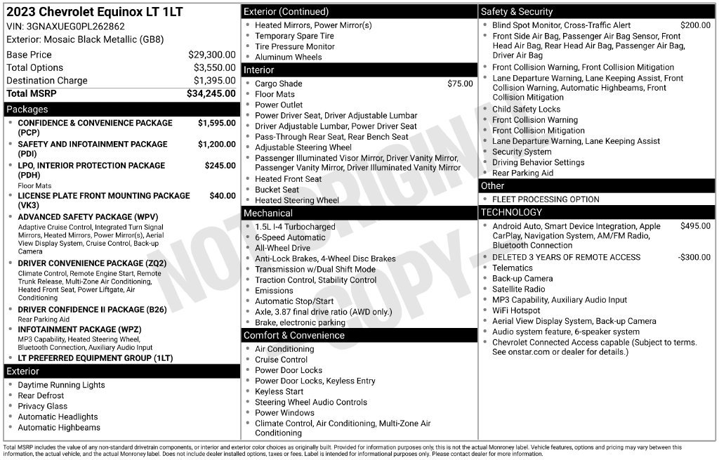 Used 2023 Chevrolet Equinox LT AWD/4WD image 6