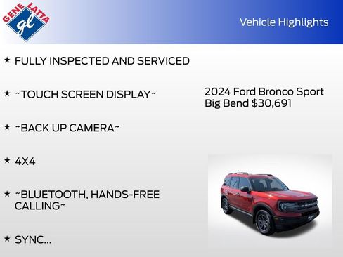 Used 2024 Ford Bronco Sport Big Bend AWD/4WD image 30