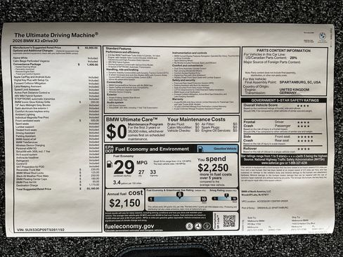 New 2026 BMW X3 xDrive30 w/ Convenience Package image 36