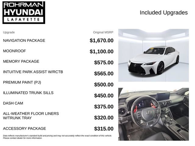 Used 2023 Lexus IS 350 F Sport w/ Navigation Package RWD image 4