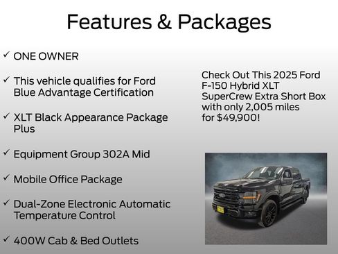 Used 2025 Ford F150 XLT w/ Equipment Group 302A MID AWD/4WD image 4