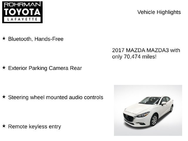 Used 2017 MAZDA MAZDA3 Sport FWD image 7