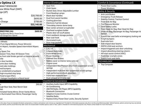 Used 2011 Kia Optima LX w/ Convenience Pkg FWD image 8