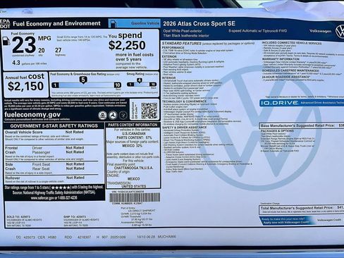 New 2026 Volkswagen Atlas Cross Sport SE image 19