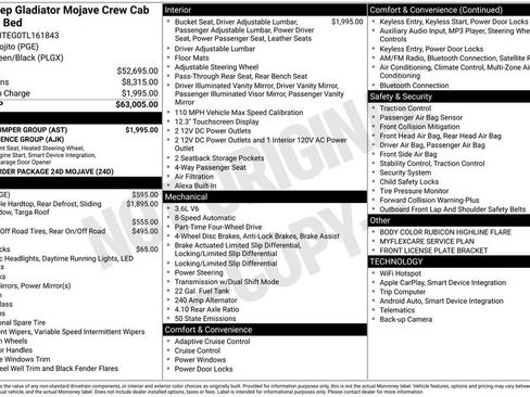 New 2026 Jeep Gladiator Mojave w/ Steel Bumper Group image 2