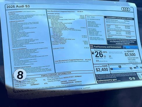 New 2026 Audi S3 Premium image 18