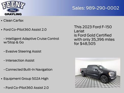 Certified 2023 Ford F150 Lariat w/ Equipment Group 502A High image 4