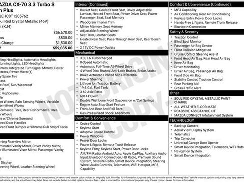 New 2026 MAZDA CX-70 3.3 Turbo S w/ Premium Plus image 25