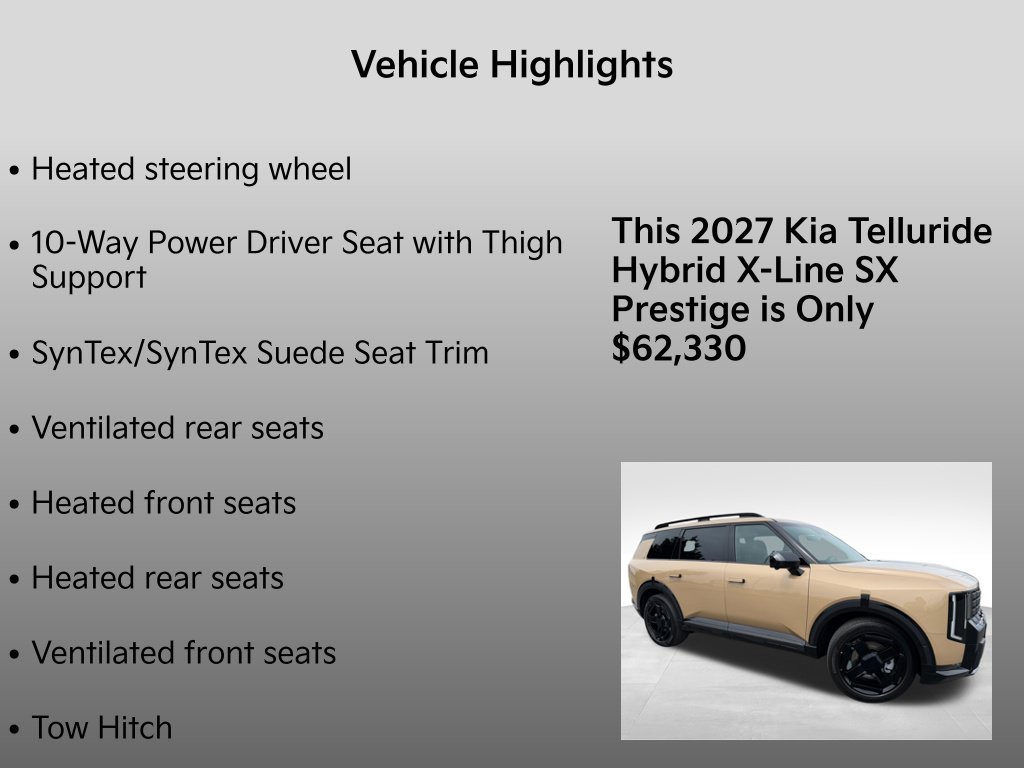 New 2027 Kia Telluride X-Line SX Prestige w/ Towing Package AWD/4WD image 35