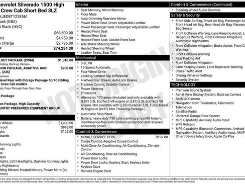 New 2026 Chevrolet Silverado 1500 High Country w/ Technology Package AWD/4WD image 11