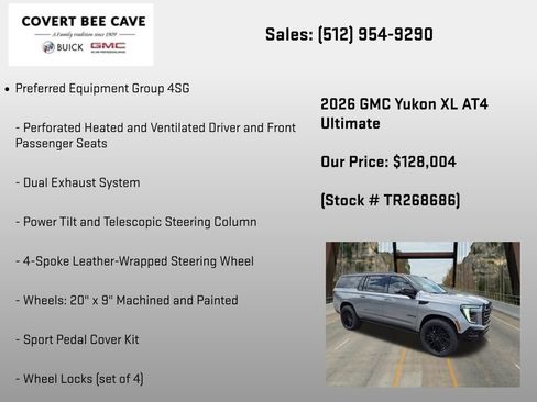New 2026 GMC Yukon XL AT4 Ultimate AWD/4WD image 18