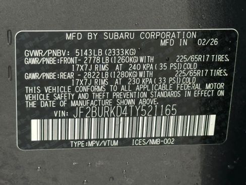 New 2026 Subaru Outback Wilderness AWD/4WD image 32