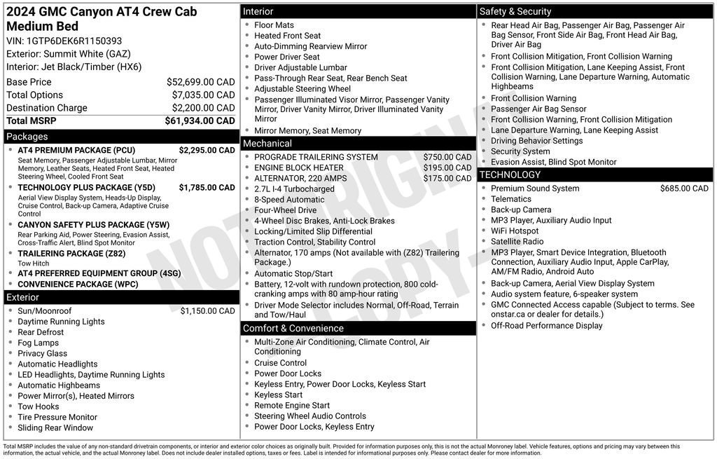Used 2024 GMC Canyon AT4 w/ AT4 Premium Package AWD/4WD image 45