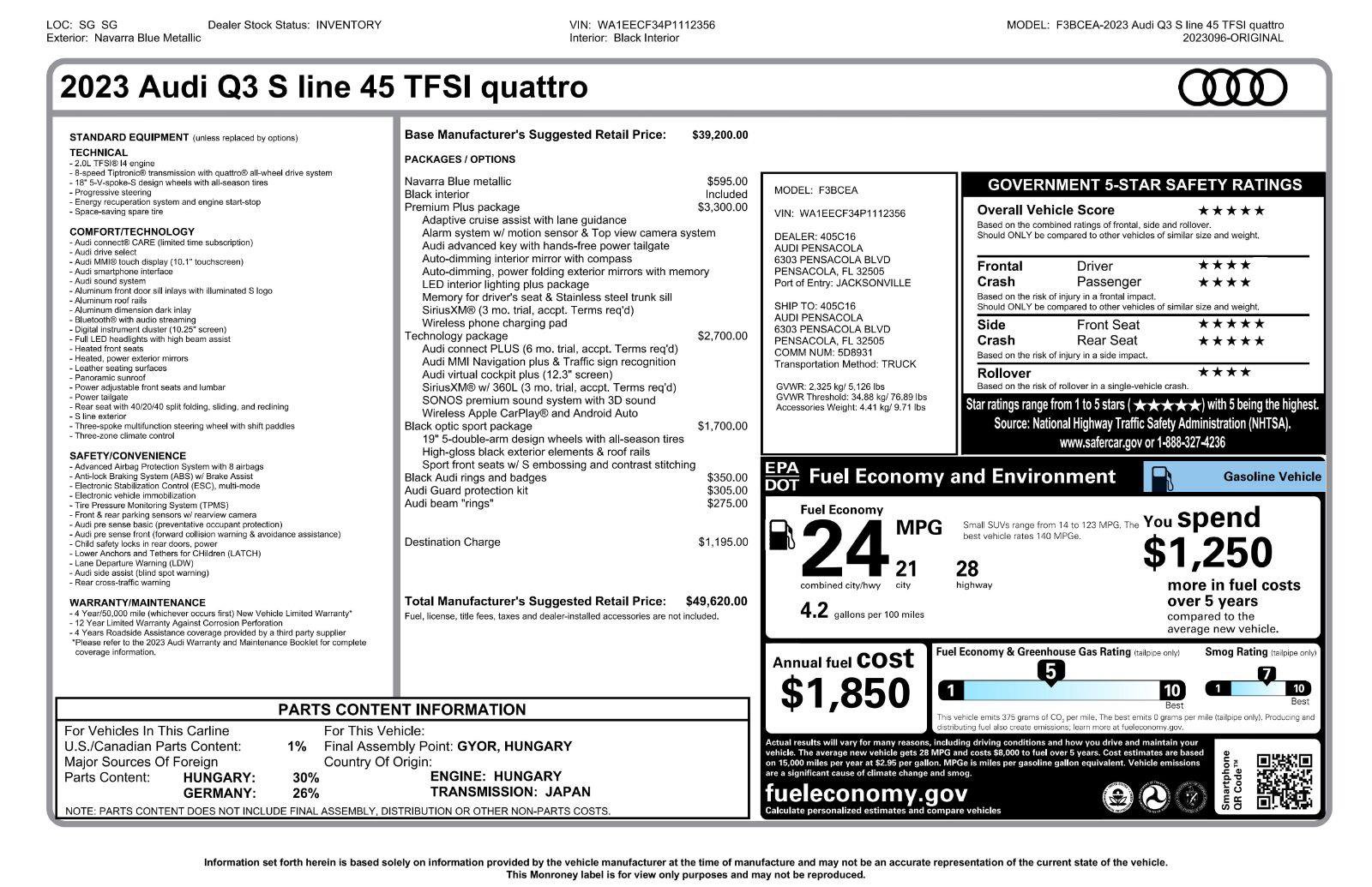 Used 2023 Audi Q3 2.0T Premium Plus w/ Premium Plus Package AWD/4WD image 11