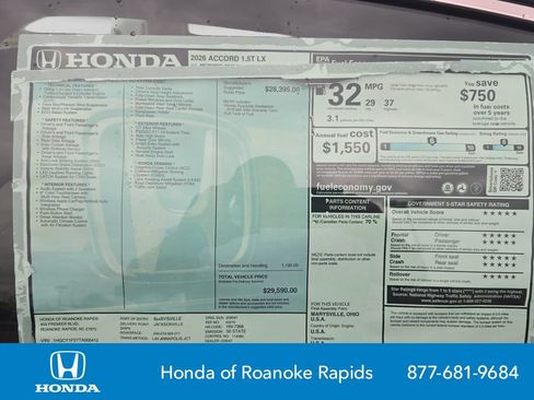 New 2026 Honda Accord LX image 25