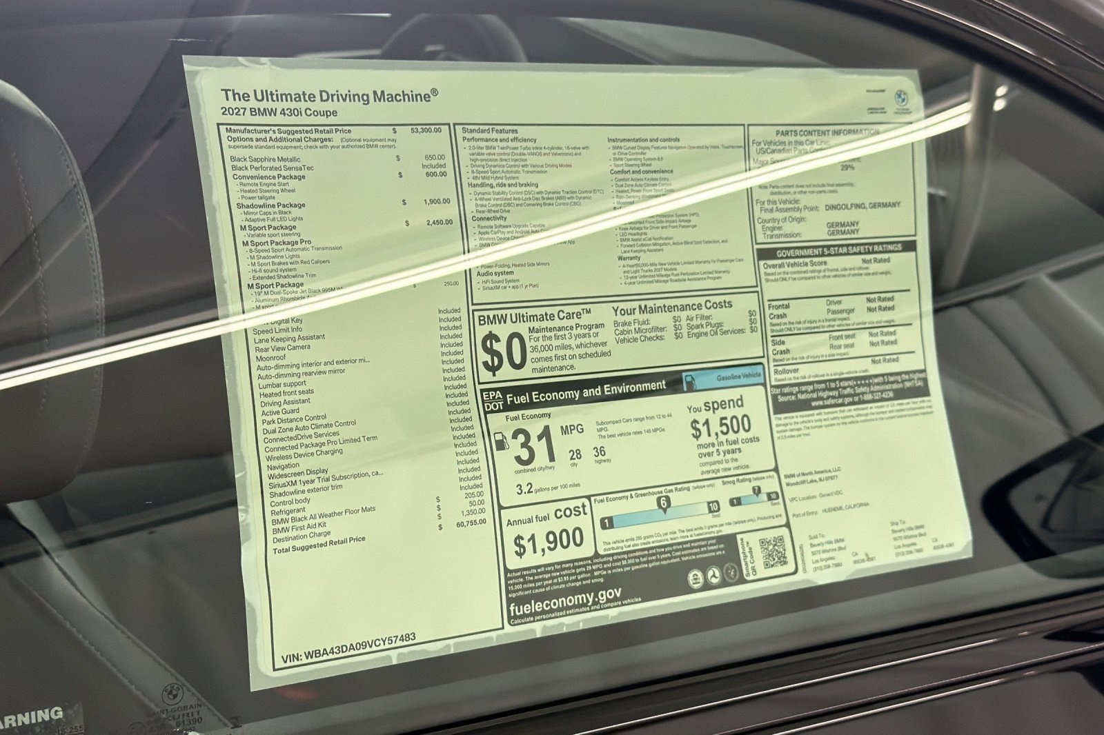 New 2027 BMW 430i Coupe w/ M Sport Package RWD image 29
