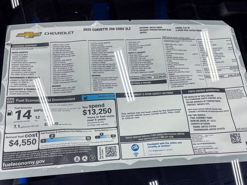 New 2025 Chevrolet Corvette Z06 w/ Z07 Performance Package RWD image 32