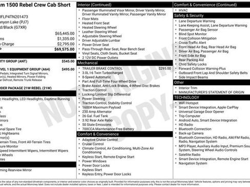 Used 2026 RAM 1500 Rebel w/ Bed Utility Group AWD/4WD image 12
