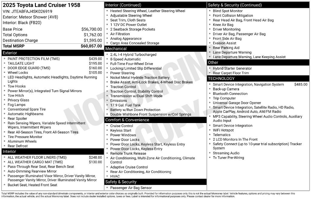 Used 2025 Toyota Land Cruiser 1958 AWD/4WD image 31