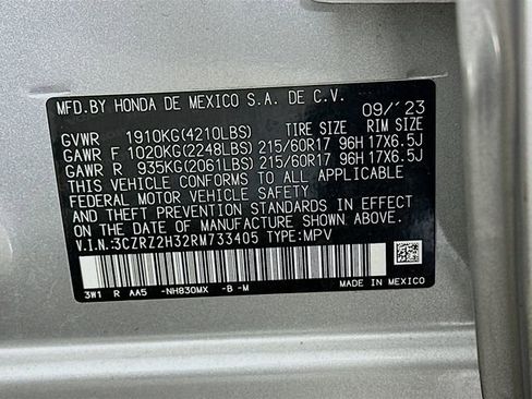 Certified 2024 Honda HR-V LX image 32