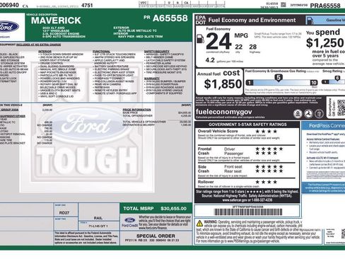 Used 2023 Ford Maverick XLT w/ Equipment Group 300A Standard AWD/4WD image 3