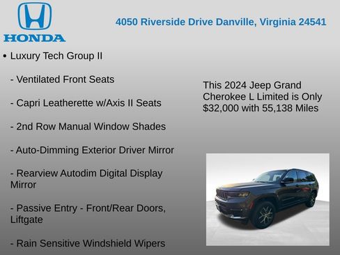 Used 2024 Jeep Grand Cherokee L Limited w/ Luxury Tech Group II image 7