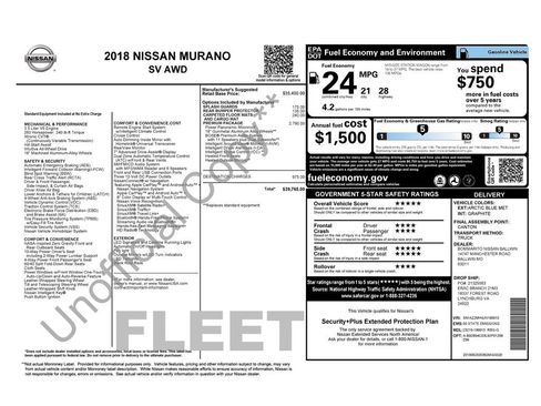 Used 2018 Nissan Murano SV w/ Premium Package AWD/4WD image 2