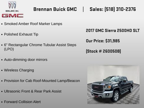 Certified 2017 GMC Sierra 2500 SLT w/ Driver Alert Package AWD/4WD image 18