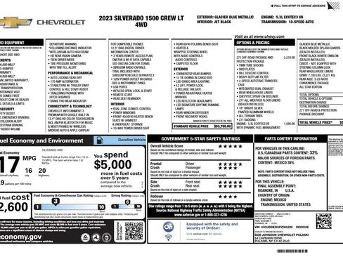 Certified 2023 Chevrolet Silverado 1500 LT AWD/4WD image 3