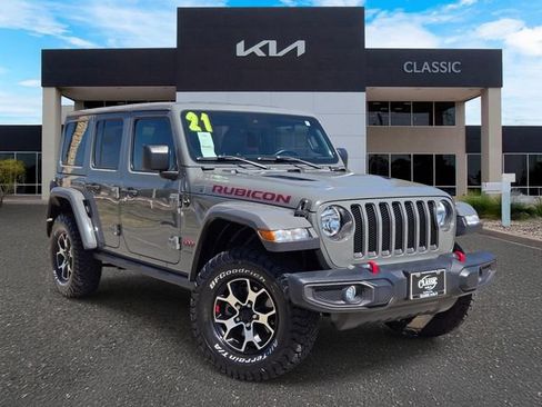Used 2021 Jeep Wrangler Unlimited Rubicon w/ Safety Group AWD/4WD image 1
