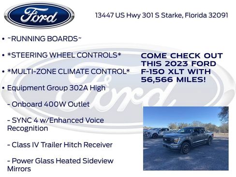Certified 2023 Ford F150 XLT w/ Equipment Group 302A High image 17