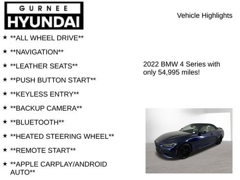 Used 2022 BMW 440i xDrive Convertible w/ Premium Package AWD/4WD image 8
