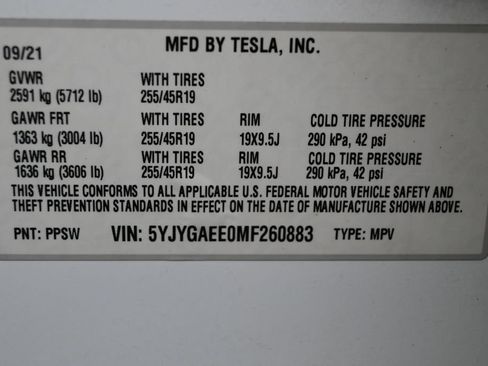 Used 2021 Tesla Model Y Long Range AWD/4WD image 6