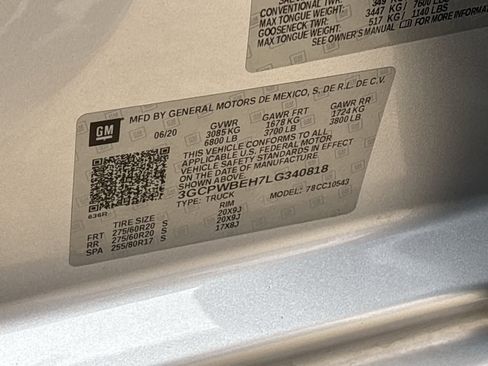 Used 2020 Chevrolet Silverado 1500 Custom w/ Infotainment Package image 40