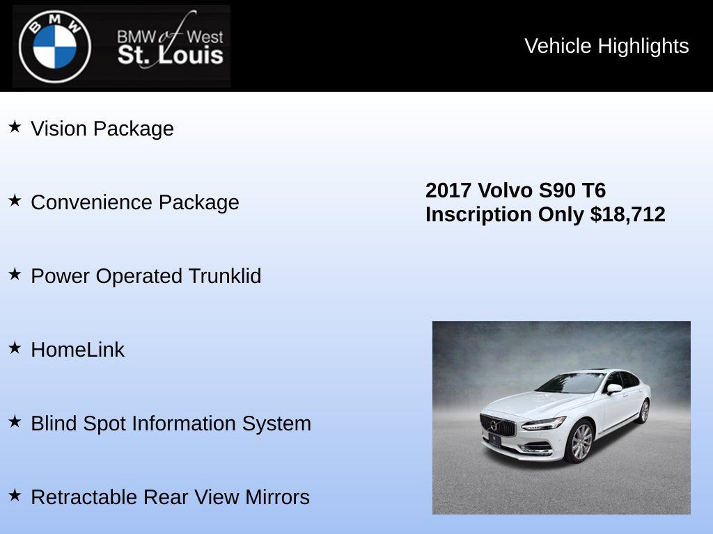 Used 2017 Volvo S90 T6 Inscription w/ Vision Package AWD/4WD image 7