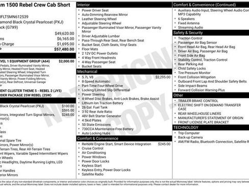 Used 2021 RAM 1500 Rebel w/ Rebel Level 1 Equipment Group AWD/4WD image 5