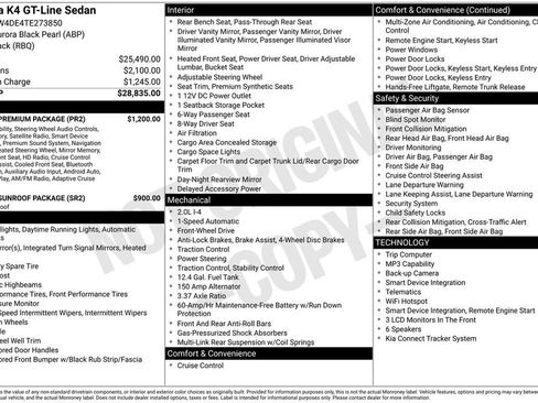 New 2026 Kia K4 GT-Line Turbo w/ GT-Line Premium Package FWD image 34
