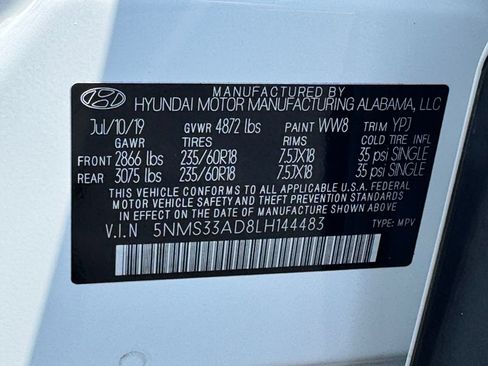 Used 2020 Hyundai Santa Fe SEL w/ Convenience Package FWD image 36