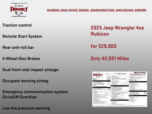 Used 2023 Jeep Wrangler Unlimited Rubicon 4xe w/ Cold Weather Group AWD/4WD image 6