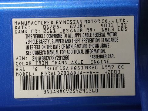 Used 2025 Nissan Sentra SV FWD image 33