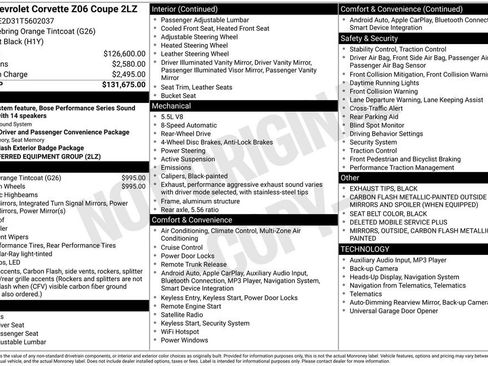 Used 2026 Chevrolet Corvette Z06 image 6