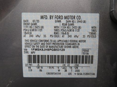 Used 2023 Ford Explorer Timberline w/ Timberline Technology Package image 63